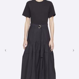 3.1 Phillip Lim black t-shirt dress with slits